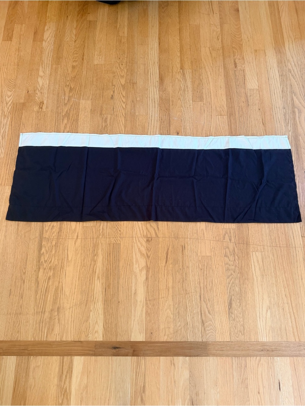 SET (Lot of 4) Black & White Tim 18"x52" Colorblock CURTAINS Valances NEW WOT